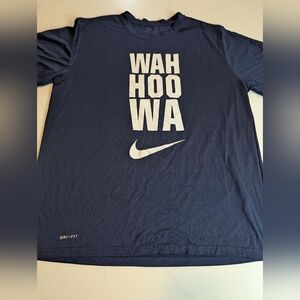 Nike Blue Dry-Fit, Athletic Cut Virginia Cavaliers Wash Hoo Wah Tee, Size XL